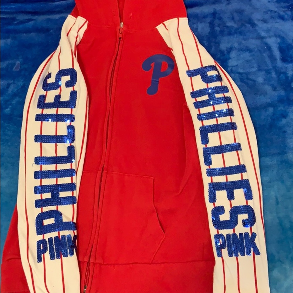 pink x phillies zip up